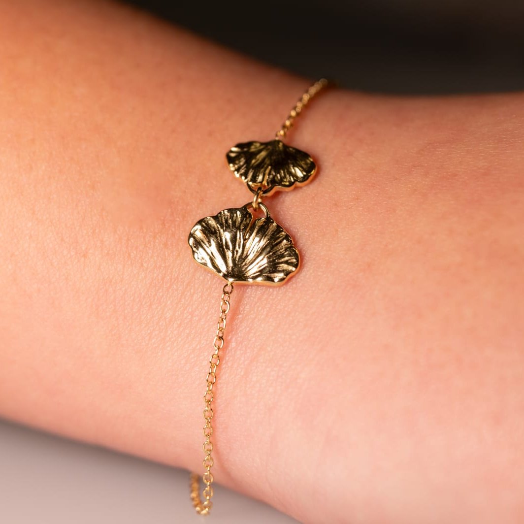ORMA - Bracelet feuille de Ginkgo